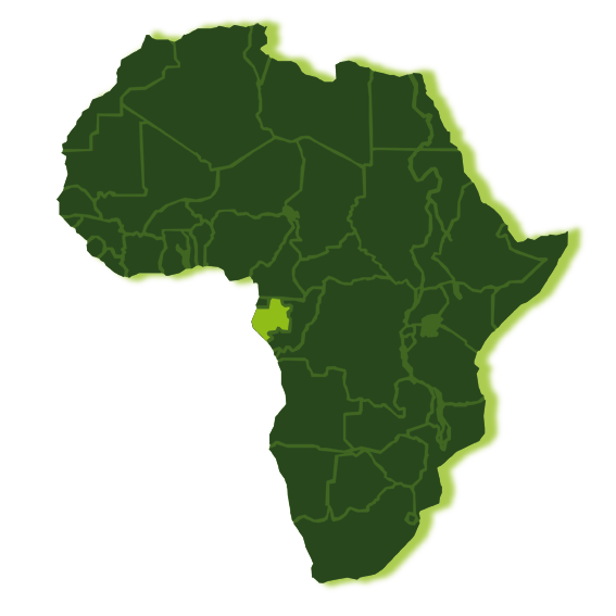 situation du Gabon sur la carte de l'afrique